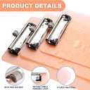Qilery 24 Pcs Bulk Mini Clipboards with Pen Holder Clip A5 Memo Clipboard 6x9 Small Plastic Clip Boards for School Office Restaurant Cafe Hotel Shopping List, Pen Not Included, Pink