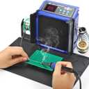 WEP 948DQ-II Double Filter Fume Extractor Soldering Iron Station 2-in-1 Solder Smoke Absorber, Soldering Fan with PID Control,℉/℃, Sleep Mode, Tip Cleaner, 3 Soldering Tips, 35g Solder