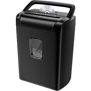 Bonsaii 14-Sheet Paper Shredder for Home Office Use, 10-Minute Cross Cut Shredder with 5.5 Gallons Bin, P-4 High Security Heavy Duty Office Shredder Shred CD/Credit Card (Dark Black)