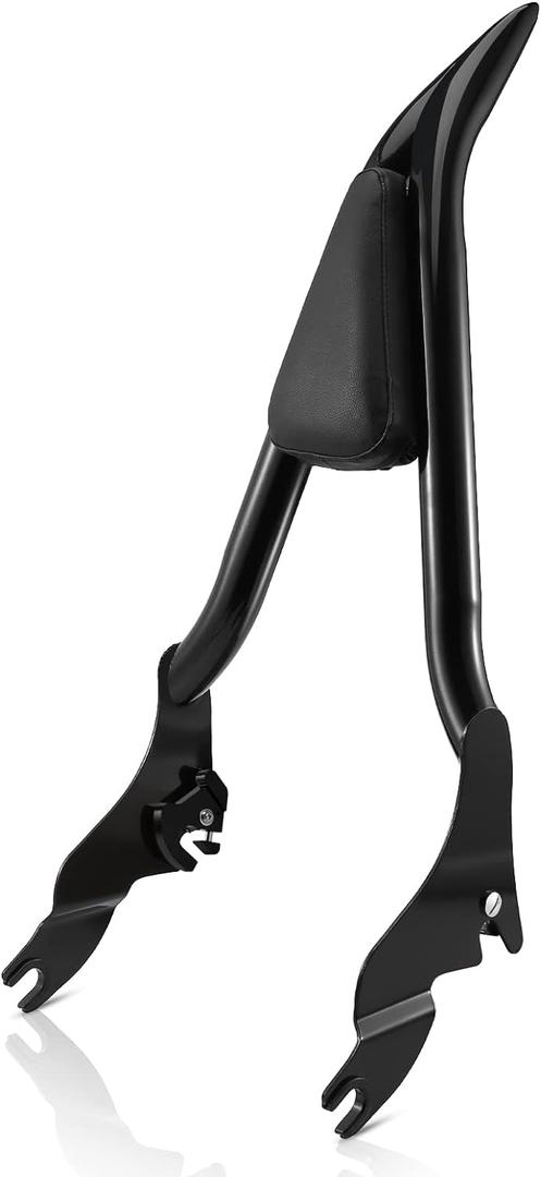 Sissy Bar For Harley Touring 28" Detachable Rear Passenger Backrest Quick Release Compatible With Road King Road Glide Street Glide Electra Glide Road King 2009-2025 (Black-One Pice Fit '09-Up)