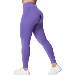YEOREO V Waist Workout Leggings for Women Butt Lifting Scrunch Gym Leggings Seamless Yoga Pants Lavender XL (Purple, XL)