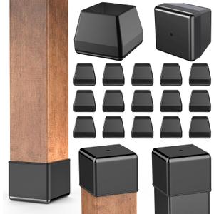 Furniture Sliders,24 PCS Square Chair Leg Sliders for Carpet, Furniture Movers Sliders, Carpet Chairs Furniture Glides, Floor Protectors, Carpet Moving Sliders Easily Move. (Black,Fit:1.2-1.6").