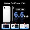 3 x 2 Pack Anti-Reflective Screen Protector for iPhone 17 Air [6.5 inch] | Military Grade 9H Full Edge Coverage Tempered Glass, AR Ultra-HD, Easy Installation Kit, Dynamic Island & Case Friendly