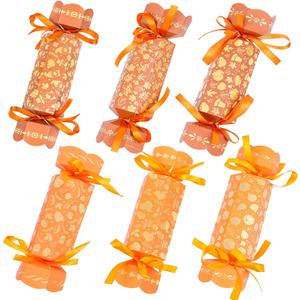 2 x FOIMAS 24pcs Thankgvigng Treat Box,Fall Maple Pumpkin Candy Box with Ribbon Goodie Boxes Container for Thanksgiving Fall Harvest Party Favor Supply
