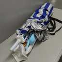 Beach Cabana 8'8', Portable Beach Canopy Easy Pop Up, Tent Sun Shelter With Side Wall with Silver Coated Fabric for Family, Wind Resistant (Deep Blue