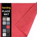 homing Faux Leather Heat Resistant Placemats 6 Packs, Waterproof Wipeable Dining PU Place Mats for Indoor & Outdoor, Easy to Clean, Red (11.8" x 17", Rectangular 6 PCs)