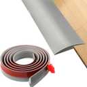 Floor Rubber Transition Strip Self Adhesive Carpet to Tile Transition Strip Edging Trim Strip for Threshold Transitions with a Height Less Than 5 mm/0.2in (Grey, 16.4FT)