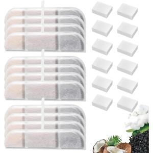 12 Packs Replacement Filters Compatible with DownyPaws Wireless Cat Water Fountain 84oz/2.5L,Cat Fountain Filter for Battery Operated Cat Water Fountain DPWFP6