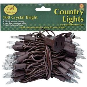 CWI Gifts 100 Count Light Set, Brown,Natural