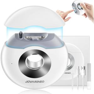 Electric Nail Clippers Automatic Nail Trimmers with Dual Blade Heads, LED Light, Nail Care Tool, Cutter & Grinder for Fingernails, Safe for Babies, Kids, Adults, Seniors, Weak Hands