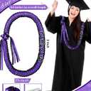 Cindeer Silk Graduation Leis Class of 2026 Graduation Necklaces Ribbons Grad Money Leis Number Patch for High School College