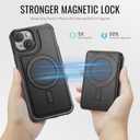 for iPhone 13 Wallet Case Compatible with Magsafe, Magnetic RFID Blocking Card Holder Kickstand 2 in 1 Detachable Case for iPhone 13 6.1", Black