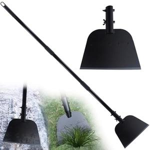 Multifunctional Garden Cleaning Shovel, Heavy Duty Steel Flat Shovel with 55" Adjustable Handle, Floor Weeding Scraper, Outdoor Spade Tool for Weeding, Lawn Edging, Digging, Ice Removal