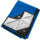 Arcturus Insulated Tarp | Reusable Heavy Duty Thermal Survival Blanket  60 x 82 in, Reflects 90% Body Heat, Waterproof, Windproof, 3-Layer Design, Reinforced Grommets, Blue