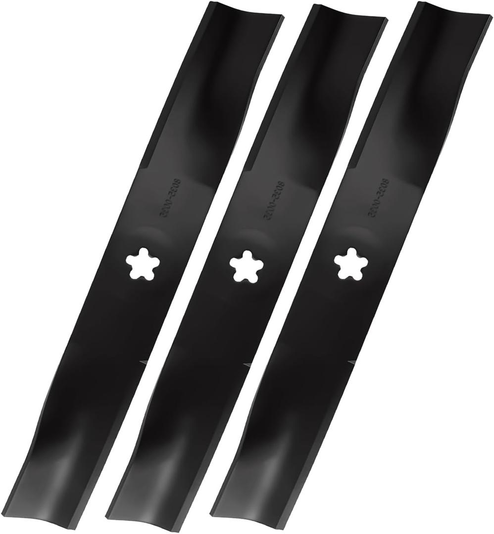 173921 173920 180054 48 inch Deck Mulching Mower Blades for Craftsman Poulan Husqvarna Z248F YTH2348 YTH24V48 YTH2148 YTH24K48 48" PB20VA48 2748GLS 532180055 532173921 532180054 5 Point Star (Black)