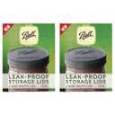 Ball Leak-Proof Plastic Lids for Glass Mason Jars, Used for Canning, Pickling, Juice, Jam, Jelly (Wide, 6 Count, (Pack of 2)