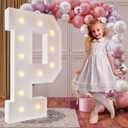 imprsv 4FT Marquee Light Up Letters for Birthday Party Decorations Large Marquee Letters for Wedding Event Bridal Shower Engagement Anniversarty Party Decor,Letter P