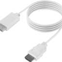 5ft WII to HDMI Converter Cable Adapter,for use with Full HD 1080P Devices with an HDMI Port,Compatible with WII,U,HDTV, Monitor, White