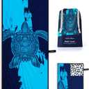 OCOOPA Microfiber Beach Towel - Oversized 71"x32" - Quick Dry, Sand Free - Lightweight & Compact - Large Beach Towels for Swimming, Camping, Holiday (Turtle)