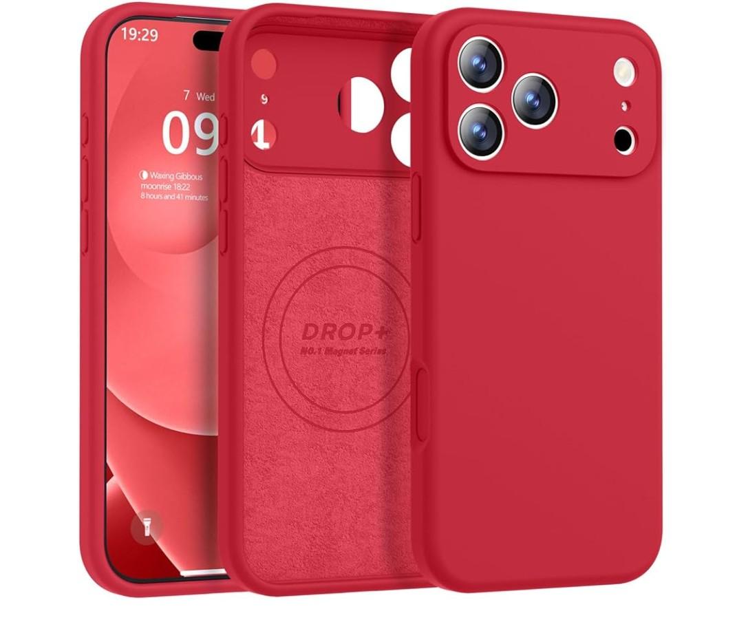 Ktele Magnetic for iPhone 17 Pro Case [Compatible with Magsafe] [Premium Silicone Satin-Smooth Touch] Slim Shockproof Anti-Scratch Microfiber Lining Case, 6.3 inch, Cedar Green