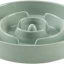 Havniva Ceramic 3.2 Cup Slow Feeder Dog Bowl for Large Dog, 9.5inch Puzzle Food Dish, Anti-Gulping, Stop Bloat, Preventing Choking (Single Bowl-Light Green)