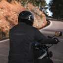 Spine paded Motorcycle Jacket Waterproof Breathable with Armours (Black, M)