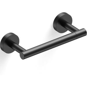 Matte Black Toilet Paper Holder SUS304 Stainless Steel Double Post Pivoting Toilet Paper Roll Holder Wall Mounted Toilet Tissue Holder for Commercial Bathroom RV (Classic)