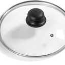 9.1 Inch Tempered Glass Lid for Instant Pot 5/6 Quart - Universal Pot Lid Replacement, Universal Pot Cover with Heat-resistant Handle, Easy to Grip, Stainless Steel Rim, Clear