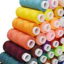 60 Color Polyester Threads - 250 Yard Per Spools Sewing Kit All Purpose for Hand & Machine Sewing