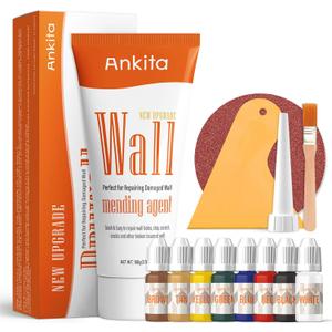 Spackle Wall Repair Kit(Color Match), Drywall Repair Filler for Wall Hole, Exterior Wall Putty for Filling Holes, Wall Mending Agent with Scraper, Easy Patch Paste Solution to Fill Wall Dent & Scratch