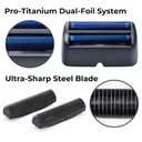 Replacement Foil and Cutter for BaBylissPRO UV Double Foil Shavers - Hypoallergenic Extra-close Shaver Replacement Head,for use with UV Foil Shavers ONLY (GrayFXLRF2)