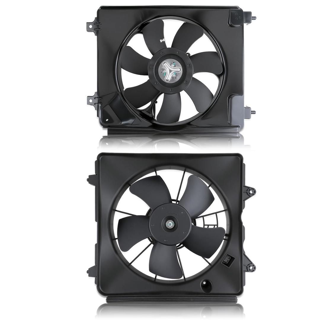 AUTOKAY Radiator Condenser Cooling Fan Kit for Honda Civic 2006 2007 2008 2009 2010 2011 Replace 19015-RNA-A01 19030-RNA-A51 19020-RCJ-A01