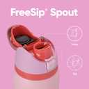 Owala FreeSip Insulated Stainless Steel Water Bottle with Straw for Sports and Travel, BPA-Free Sports Water Bottle, 32 oz, Pink, Angel Food Cake