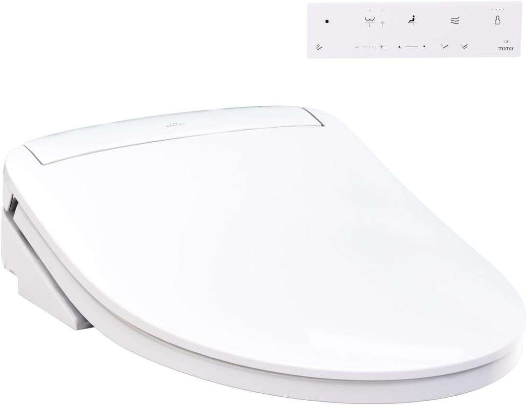 TOTO WASHLET KS6 Electronic Bidet Toilet Seat with Instantaneous Water Heating, PREMIST and EWATER+ Wand Cleaning, Elongated, Cotton White - SW3946#01
