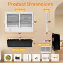 CSTC302TW Twin Electric Wall Heater (for Part: 67526), 3000/2250 Watt, 10236/7677 BTU, 240/208 Volt, for 450 Sq Ft Room Heating, with Adjustable Thermostat, Overheat Protection, Fast Heating