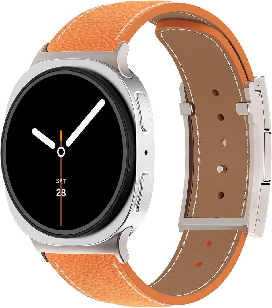 Leather Magnetic Watch Band Compatible with Samsung Galaxy Watch 9 Band