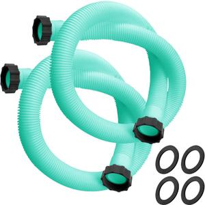 2 Pack 1.5" Pool Pump Hose for Intex Sand Filter Pumps & Saltwater Systems, 29060E Pool Filter Hose for Intex & Coleman Above Ground Pools, 59" Long Replacement Hoses, Green