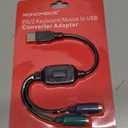 Monoprice PS/2 Keyboard/Mouse to USB Converter Adapter, Black