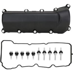 MITZONE Right Passenger Side Valve Cover with Gasket & Bolts Compatible with 2002-2012 Dodge Dakota Durango Nitro RAM 1500 Jeep Liberty Commander Grand Cherokee 3.7L Replace # 53021938AA 53021938AB