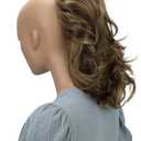 CAISHA 14" Wavy Clip On Ponytail With Butterfly Clip Hairpiece Heat-resistant Synthetic Fibres Blond Brown Mix H95