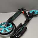 Kick Scooter for Ages 6+,Kid, Teens & Adults. Max Load 240 LBS. Foldable, Lightweight, 8IN Big Wheels for Kids, Teen and Adults, 4 Adjustable Levels. Bearing ABEC9 (Aquas)