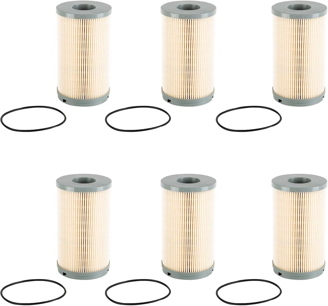 K37-1029 Fuel Filter Element Compatible with Paccar Peterbilt Kenworth FS20172 K37-1012 K37-1011, (Set of 6)