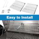 Uniflasy Grill Warming Rack for Char Griller 5050, 5650, 3001, 2223, 5072, 2823, 3030 Grills, Grill Warming Grate for Chargriller 5050 5650 Gas & Charcoal Grill