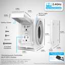 Enbrighten Vibe Add-an-Outlet Light Adapter, Smart Outdoor Outlet with Two GFCI Outlets for Porch Lights, Security Cameras, Direct Wire, Compatible with Alexa, Google Assistant, White, 80750