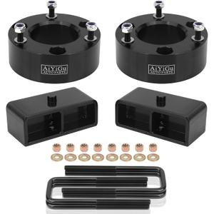 3" Front & 2" Rear Full Leveling Lift Kit Compatible with 2007-2024 Chevy Silverado 1500, GMC Sierra 1500 2WD 4WD, 3 Inches Front & 2 Inches Rear Strut Spacer Suspension Lift Kits Lift Blocks