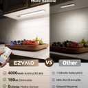 EZVALO 5-Pack Under Cabinet Lighting, 4000mAh Rechargeable Motion Sensor Light, 16.5inch Magnetic Closet Lights with Dimmable & 3 Color Temps, Wireless Motion Activated Lights with Remote for Kitchen