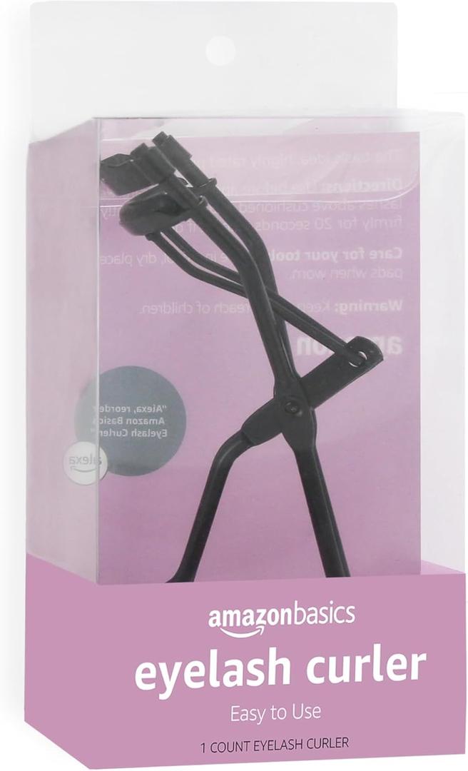 Amazon Basics Eyelash Curler, Black (Pack of 1)