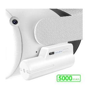 5000mah Battery Pack fit for Meta Oculus Quest 2 & Elite Head Strap, Lightweight Portable VR Power Charger Battery Extender Rechargeable Meta Accessories for 3 Hours Extended Playtime