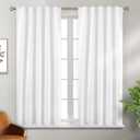 BGment Window Curtains for Bedroom - 54 Inch Rod Pocket and Back Tab Thermal Insulated Room Darkening Curtains for Living Room, 2 Curtain Panels (42 x 54 Inch, Pure White)