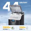 VIVOHOME Nugget Ice Maker Countertop, Portable Pebble Ice Maker Machine with 44lbs/Day, Soft Chewable Pellet Ice Machine with Self-Cleaning, Scoop, 10 Ice Bags, for Home Kitchen, Party, RV, Camping
